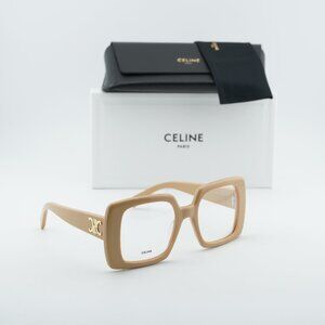 Celine CL50121I 057 Square Eyeglasses – Shiny Nude 51mm